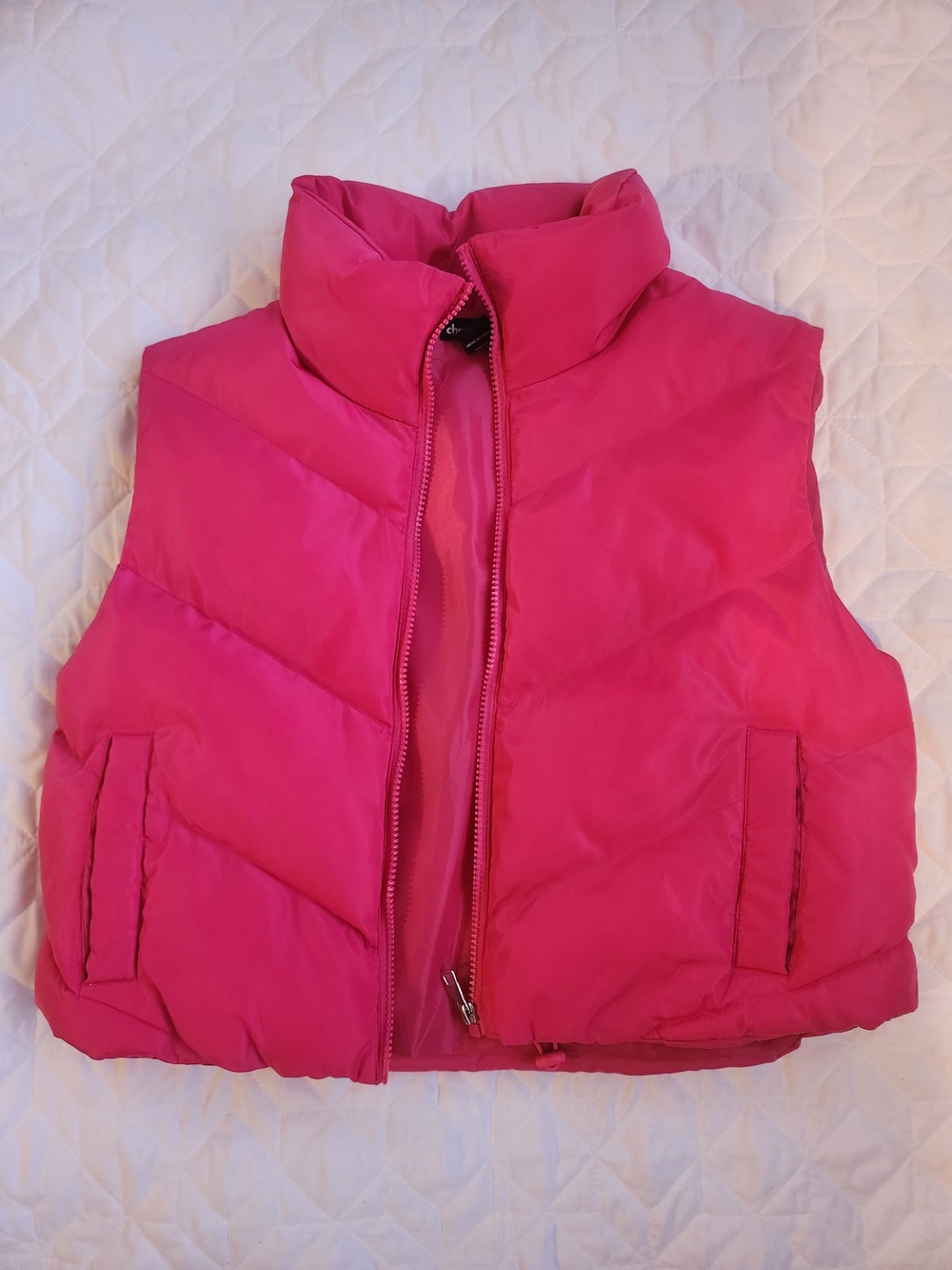 Charlotte Russe Bright Pink Puffer Vest
